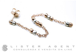 DODO by Pomellato orecchino Pendente Mini Granelli in oro rosa 9Kt e argento 925 Ref. DHC1005_GRANX_0009A_0. NUOVO!