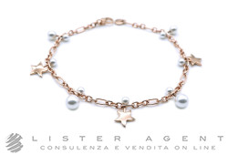 DODO by Pomellato bracelet Stellina en or rosé 9Kt avec 11 perles de cristal Ref. DBC2005_STARS_WCP9R. NEUF!