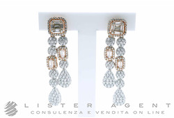 ORECCHINI in argento 925 bicolore con zirconi Ref. OA06527. NUOVI!