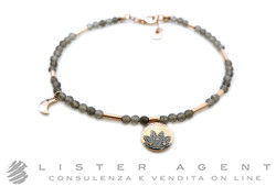 DODO by Pomellato bracciale Moon & Sun Misura XXL in oro rosa 9Kt con quarzo fumè, diamanti brown ct 0.083 e 1 ciondolo mini icon in oro rosa 9Kt Ref. DBC2007_MOSUN_QF09R. NUOVO!