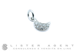 DODO by Pomellato ciondolo Luna in oro bianco 18Kt con diamanti ct 0.15 Ref. DMB9032_MOONS_DB0OB. NUOVO!