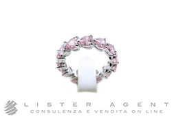 CHIARA FERRAGNI anello Veretta circolare in metallo e zirconi rosa a forma di cuore Misura 14 Ref. J19AVG04014. NUOVO!