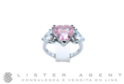 CHIARA FERRAGNI anello in metallo e zirconi bianchi e rosa Misura 16 Ref. J19AUV33016. NUOVO!