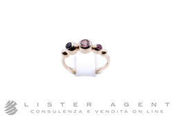 DODO anello Bollicine in oro rosa 9Kt e pietre colorate Misura 10 Ref DAC3006_BOLLI_ZRI9R. NUOVO!