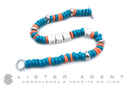 DODO bracciale rondelle Tenaka in argento 925 e plastica riciclata cm 17.00 Ref. DBC4003_RONDE_OTCAG. NUOVO!
