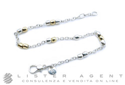 DODO bracciale Mini Granelli in argento 925 e oro giallo 18Kt Misura S Ref. DBC4000-GRANX-000OA. NUOVO!