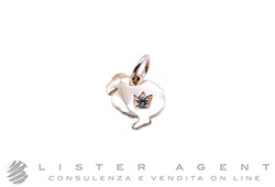 DODO ciondolo Dodo Limited Edition in oro rosa 9Kt e zaffiro blu ct 0.03 Ref. DMC4015-DOD30-ZS09R. NUOVO!