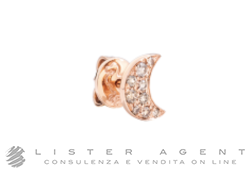 DODO orecchino stud Luna prezioso io oro rosa 9Kt e diamanti brown Ref. DHB9006_MOONS_DBR9R. NUOVO!
