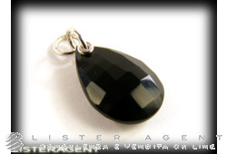 Pendentif KIDULT en argent 925 et agate noire Ref. 143111. NEUF!