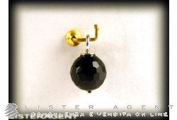 Pendentif KIDULT à facettes Boule en argent 925 et agate noire Ref. 143097. NEUF!