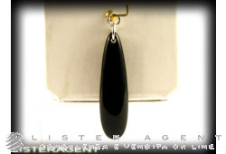 Pendentif KIDULT en argent 925 et agate noire Ref. 143139. NEUF!