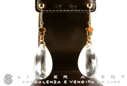 Boucles d'oreilles KIDULT en or jaune et rose 9Kt et quartz Réf. A23. NEUF!