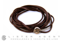 DODO by Pomellato corde marron avec pépite en argent 925 Ref. DCM01A. NEUF!