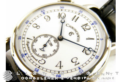 CHRONOSWISS Répétition à quarts en acier Blanc AUT Ref. CH1643. NEUF!