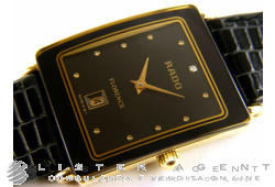 RADO Florence en acier plaqué or jaune Noir Ref. 16036052061.