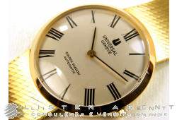 UNIVERSAL GENEVE Montre vintage Seulement temps Automatique en or jaune et rose 18Kt Argenté. D'OCCASION!