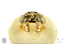 BAGUE en or jaune 18Kt avec diamants.