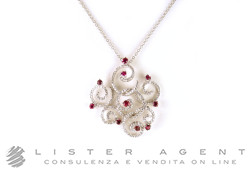 Collier SALVINI en or blanc 18Kt avec diamants ct 1,00 H et rubis ct 0,74 Ref. 20025822. NEUF!