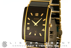 RADO Diastar Integral en céramique et acier jaune plaqué or Noir Ref. R0116002823019. NEUF!
