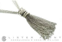 SALVINI collier Ciuffo en or blanc 18kt et diamants ct 0,20 G Ref. 20071565. NEUF!