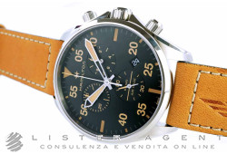 HAMILTON Khaki Pilot Air Race Chronographe en acier Noir Ref. H76722531. NEUF!