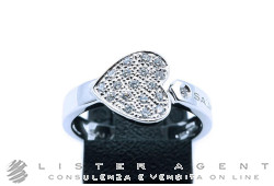 SALVINI bague Coeur en or blanc 18Kt avec diamants ct 0,14 G IF Taille 13 Ref. 20081174. NEUF!