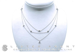 SALVINI collier Luminosa en or blanc 18Kt avec diamants ct  0,22 G IF Ref. 20077043. NEUF!