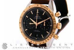 Chronomètre Co-Axial OMEGA Speedmaster '57 en acier et or rose 18Kt Noir AUT Réf. 33122425101001. NEUF!