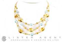 MARCO BICEGO collier Confetti en or jaune 18Kt et pierres naturelles Ref. CB1140-MIX112. NEUF!