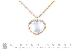 ZOCCAI collier en or rosé 18Kt avec diamants ct 0,30 et cristal de roche Ref. ZZCO1208RRRCDI. NEUF!