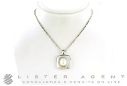 CHIMENTO collier Solo mia en or blanc 18Kt avec diamants ct 0,20 et perle australienne de 11,00 mm. NEUF!