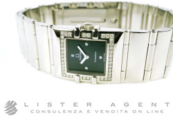 OMEGA Constellation Quadra en acier avec diamants Noir Ref. 15284600. NEUF!