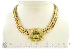 COLLIER en or jaune 18Kt avec diamants et topaze jaune. D'OCCASION!
