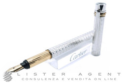 CARTIER penna stilografica Must 3 Anneaux in acciaio. NUOVA!