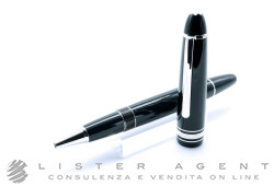 MONTBLANC stylo roller Meisterstück Platinum-Coated LeGrand en résine noire et métal Ref. 7571. NEUF!