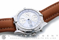 BREITLING Chronomat Chronographe automatique en acier Blanc Ref. A13050.1 35730. NEUF!