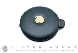 CARTIER specchieto da borsetta Panthere in pelle nera e metallo placcato oro giallo Ref. L3000119. NUOVO!