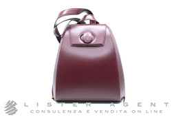 CARTIER Zainetto con maniglia in pelle bordeaux Ref. L1000216. NUOVO!