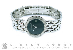 A. BARTHELAY montre seulement le temps dame en acier et diamants Noir. D'OCCASION!