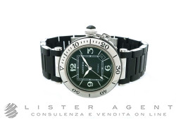 CARTIER Pasha Seatimer Automatique en acier et caoutchouc Noir Ref. W31077U2. NEUF!