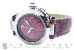 CARTIER Pasha Automatique Edition Limitée 2005 en acier Fuxia Ref. W3108299. NEUF!