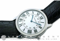 CARTIER Ronde Quartz MM 36 en acier Argenté Ref. 2934. NEUF!
