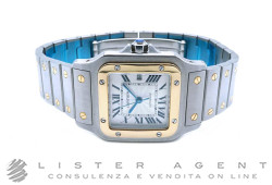 CARTIER montre Santos Galbée Automatique en acier et or 18Kt Argenté Ref. W20012C401 2319. NEUF!