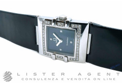 OMEGA Constellation Quadra lady in acciaio e diamanti Nero con diamanti Ref. 18354651. NUOVO!