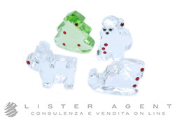 SWAROVSKI My Little Christmas Set 4 Mini Crystals in cristallo Swarovski Ref. 665029. NUOVO!