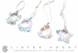 SWAROVSKI Ornament Christmas Set 4 Mini Crystals in cristallo Swarovski Ref. 719445. NUOVO!