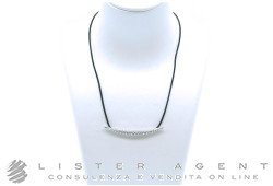 SWAROVSKI collana in metallo e cristalli colorati Swarovski con cordino nero. NUOVA!