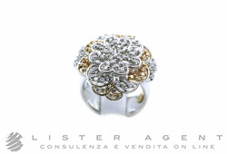RECARLO anello Fiore in oro bianco e rosa 18Kt con diamanti ct 0.81 Misura 11 Ref. ZR398/1A. NUOVO!