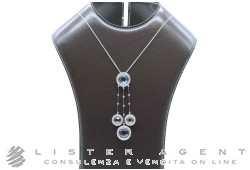 RECARLO collana in oro bianco 18Kt con diamanti ct 0.87 e pietre naturali Ref. ZR061/B. NUOVA!