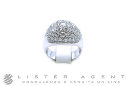 DAMIANI anello Pavè in oro bianco 18Kt con diamanti ct 1.94 H Misura 16 Ref. DAL18695. NUOVO!